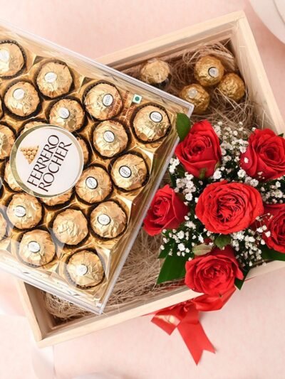 Blossoming Roses With Ferrero Rocher