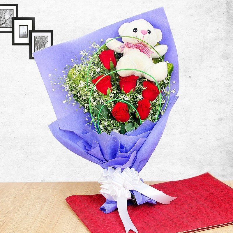 Teddy Red Rose Combo