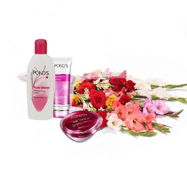 PONDS GIFT BOX WITH MEDIUM BOUQUET