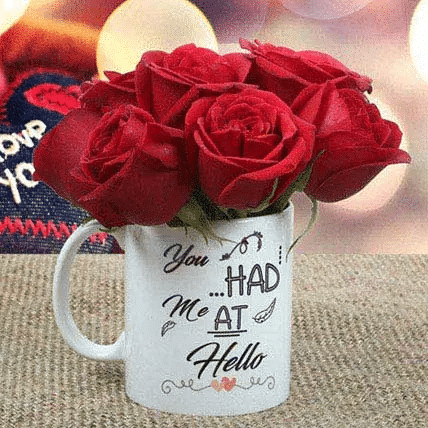 MUG WITH ROSES