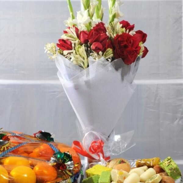 FRUITS, BOUQUET AND MITHAI